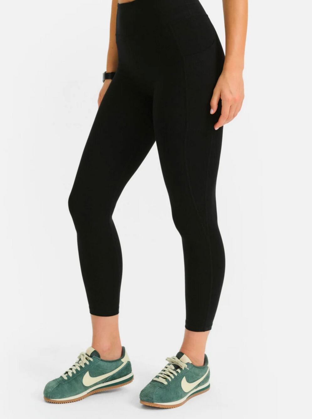 MATE The Label Organic Midi Leggings Pockets Black M NWT